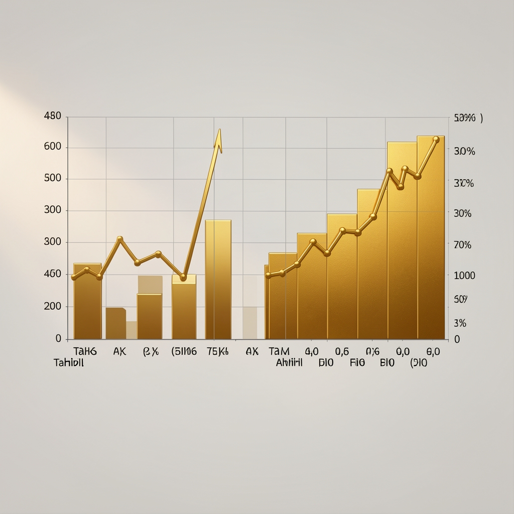 Enflasyon döneminde birikimleri korumak için tahvil ve altın gibi yatırım araçlarını gösteren finansal grafik ve hesaplama tablosu